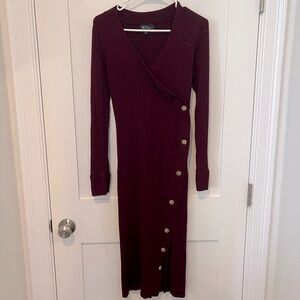 BCX Dress, maroon, size L, worn once!